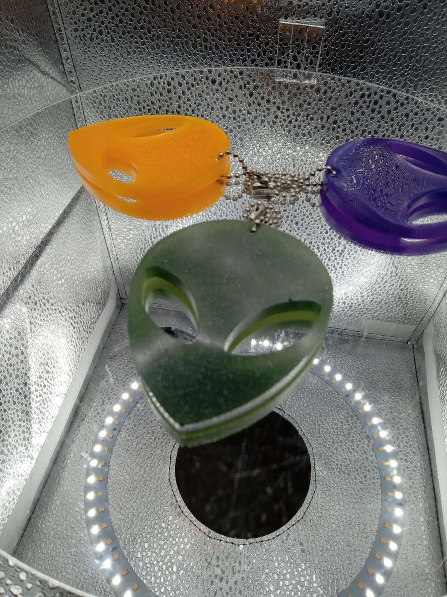 Alien Head Keychain Large, handmade by Wicked Constructs