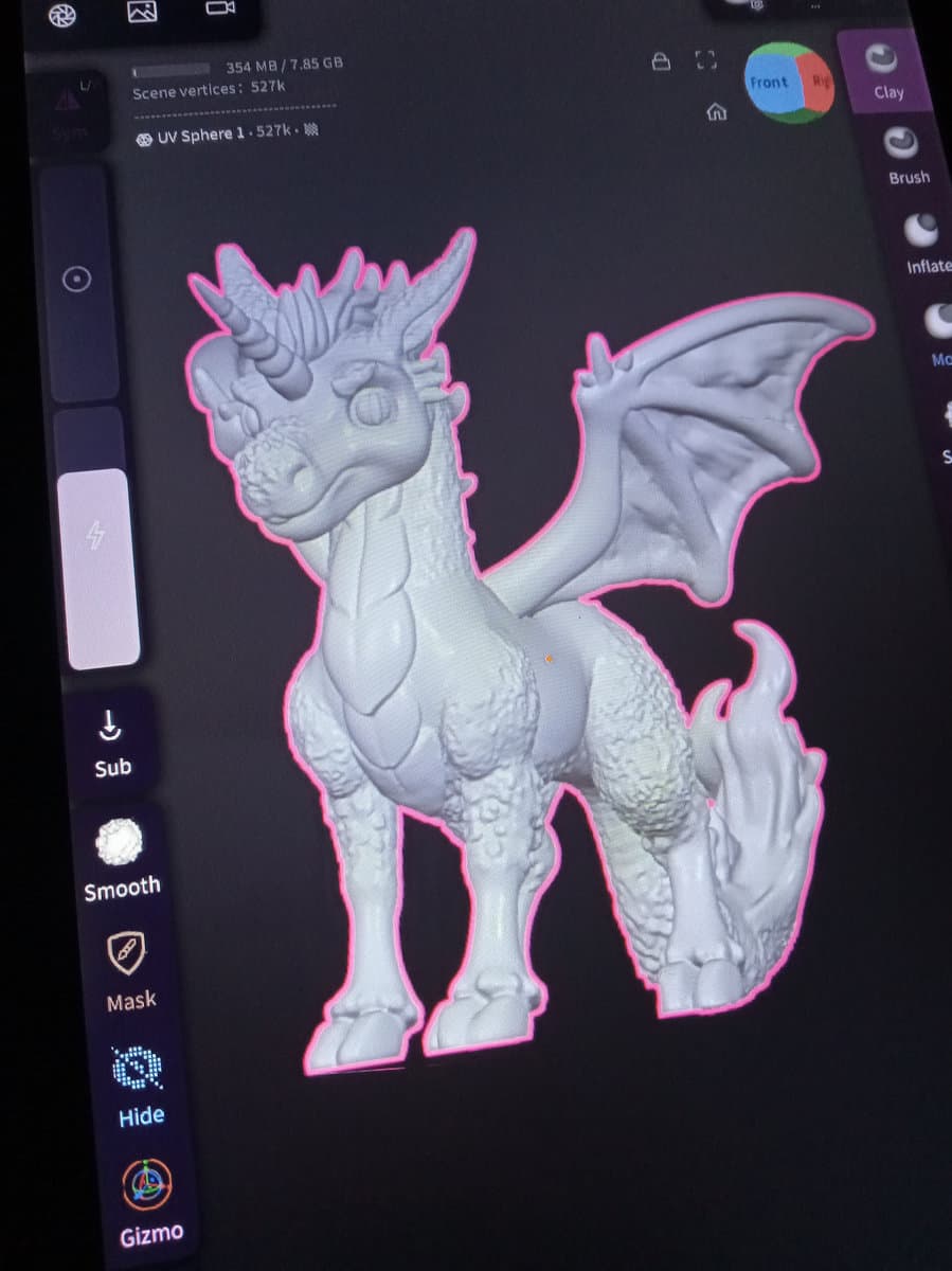 Fire Dragon Unicorn by MM 3D printable model