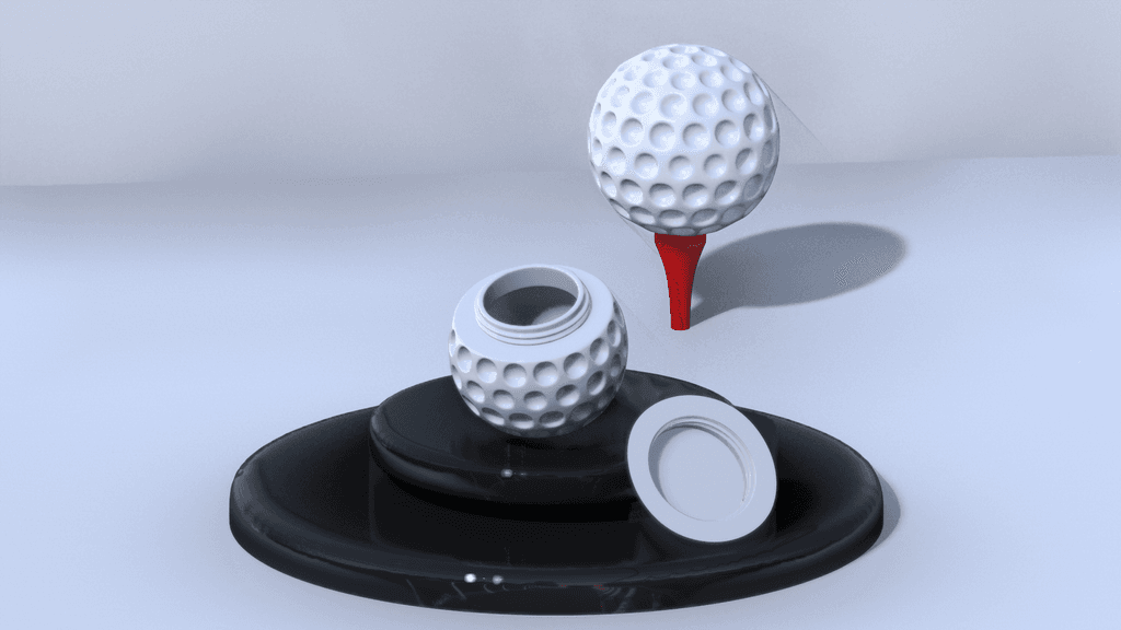 Golf Ball Flask STL 3D printable model